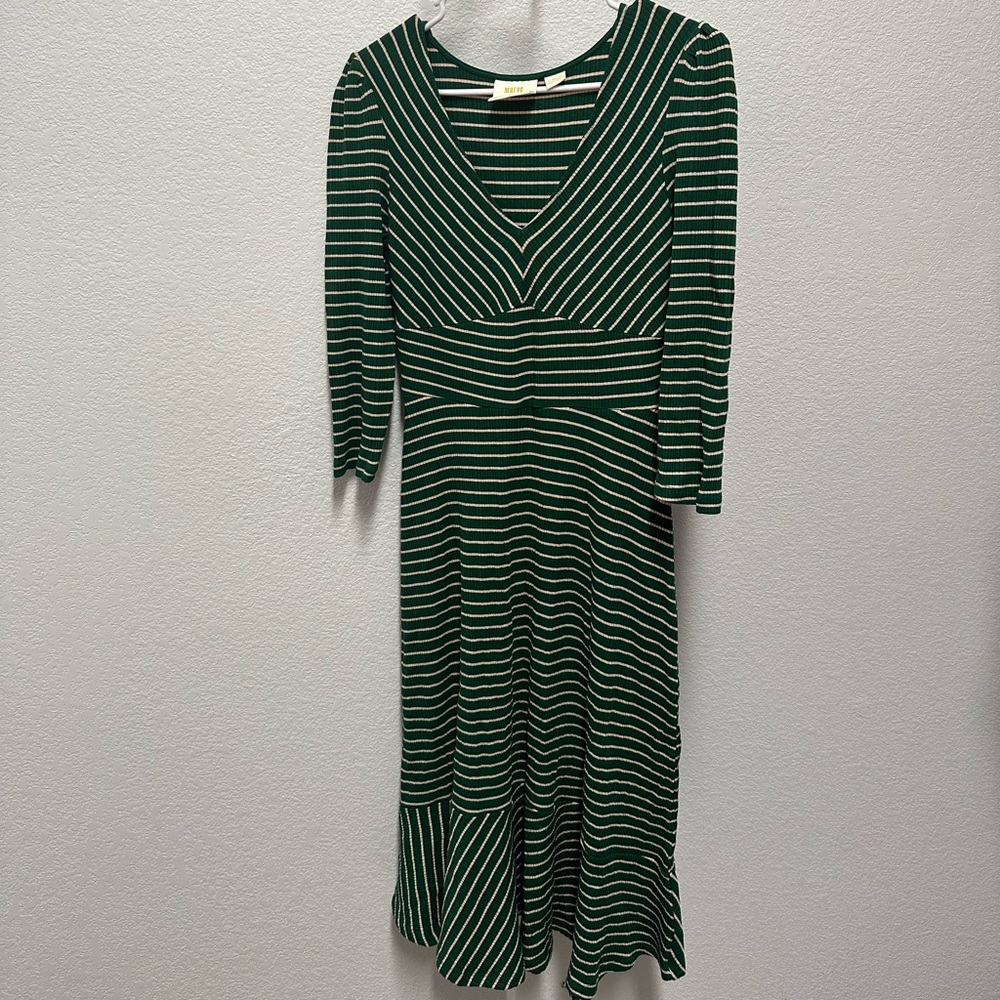 Anthropologie Green Dress XS